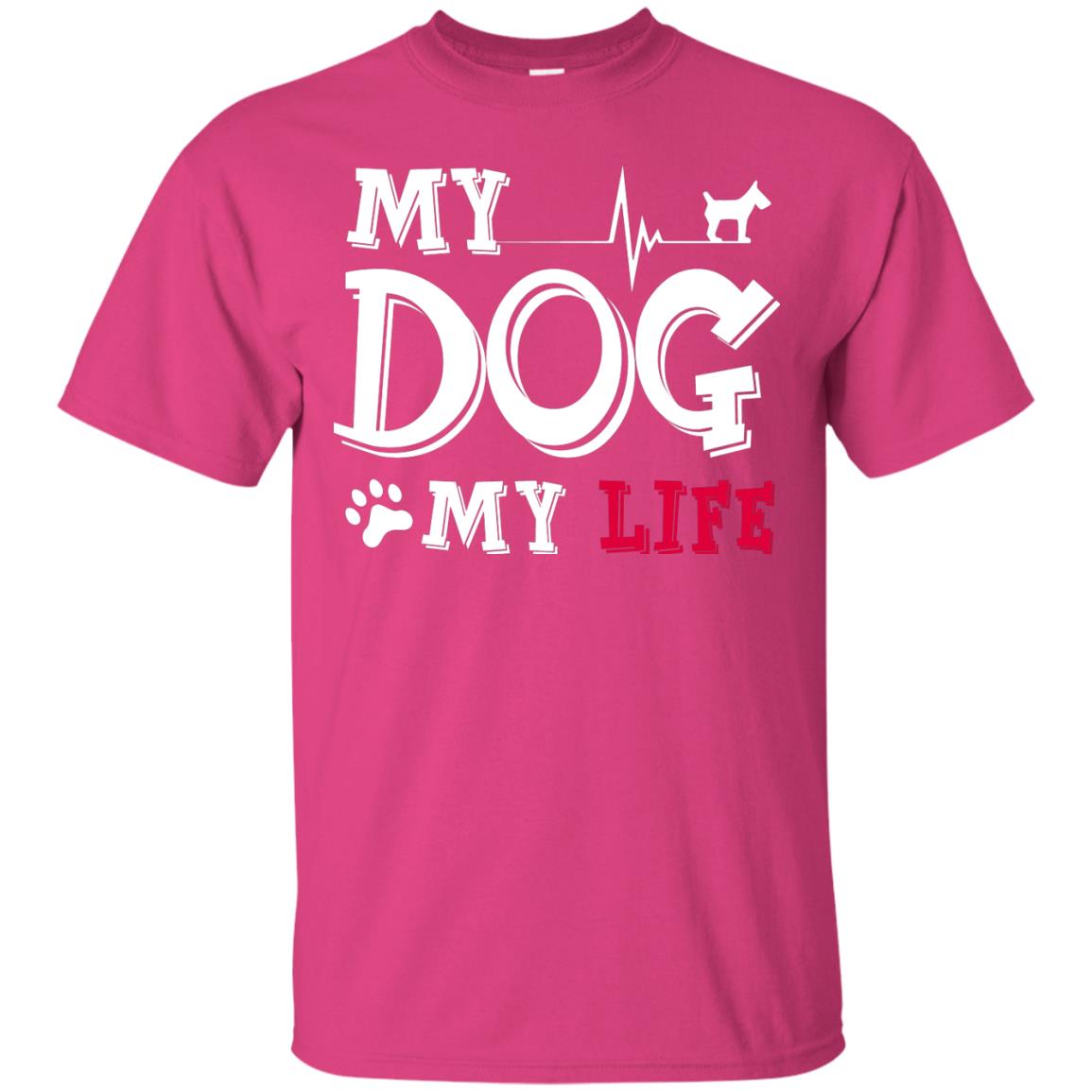 Dog Lovers T-shirt My Dog My Life Heliconia