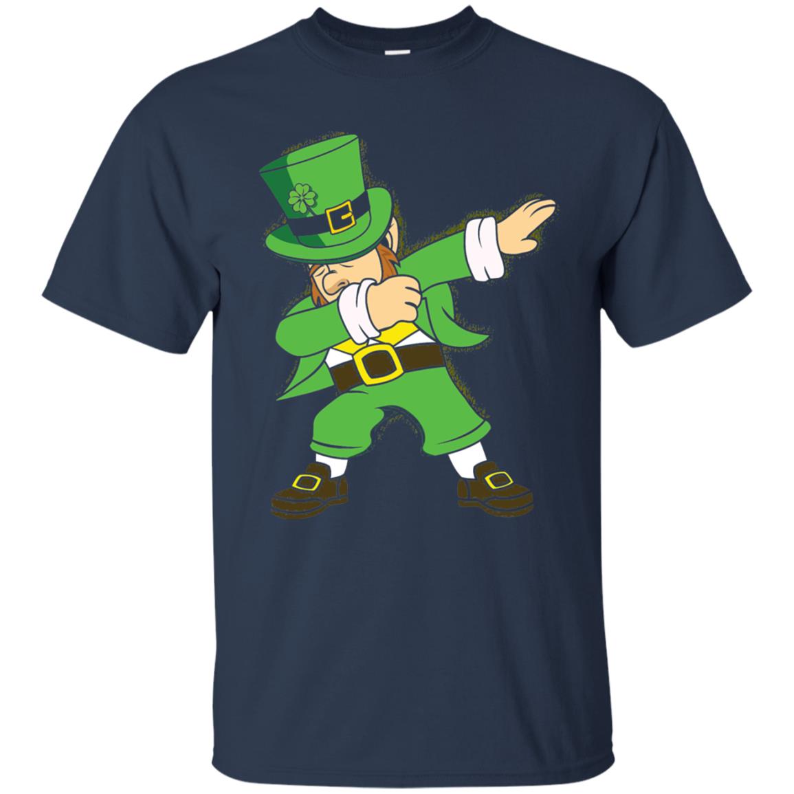 Dabbing Leprechaun Irish Dab Dance St Patrick_s Day T-shirt Navy