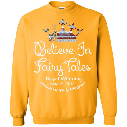 Royal Wedding Viewing Tshirt Believe In Fairy Tales 2018 Gold