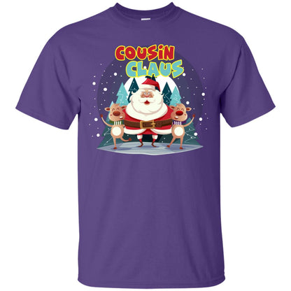 Cousin Claus Matching Family X-mas Gift Shirt Purple