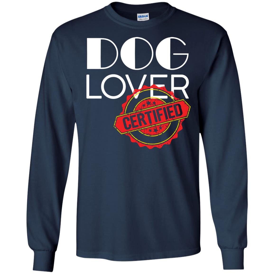 Dog Lover T-shirt Certified Navy