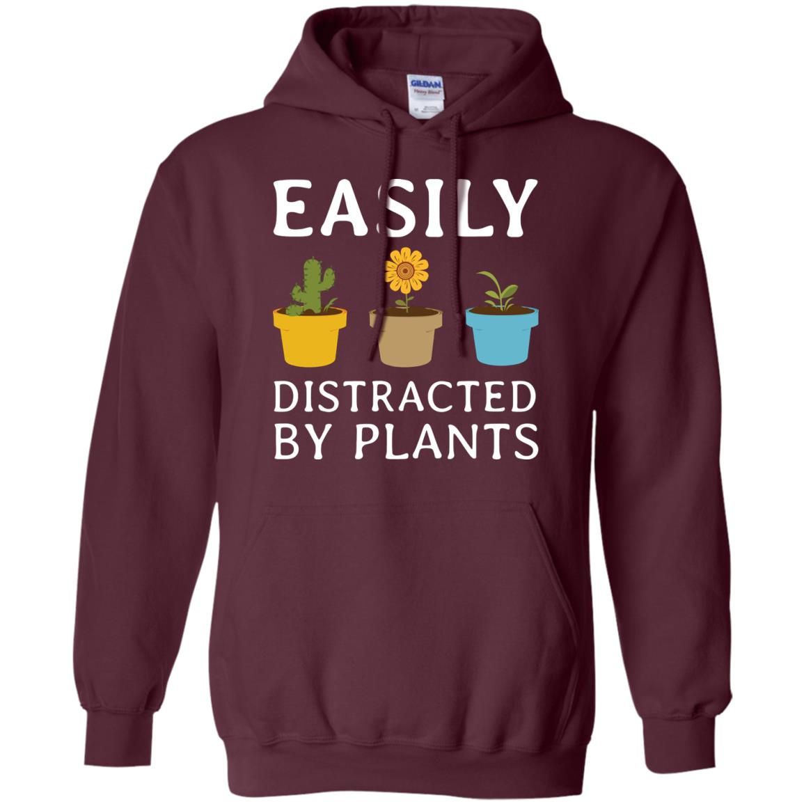 Easily Distracted By Plants Gardener Shirt Maroon