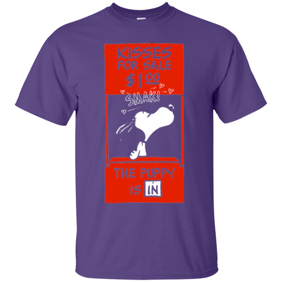 Peanuts Snoopy Kisses Valentines T-shirt Purple