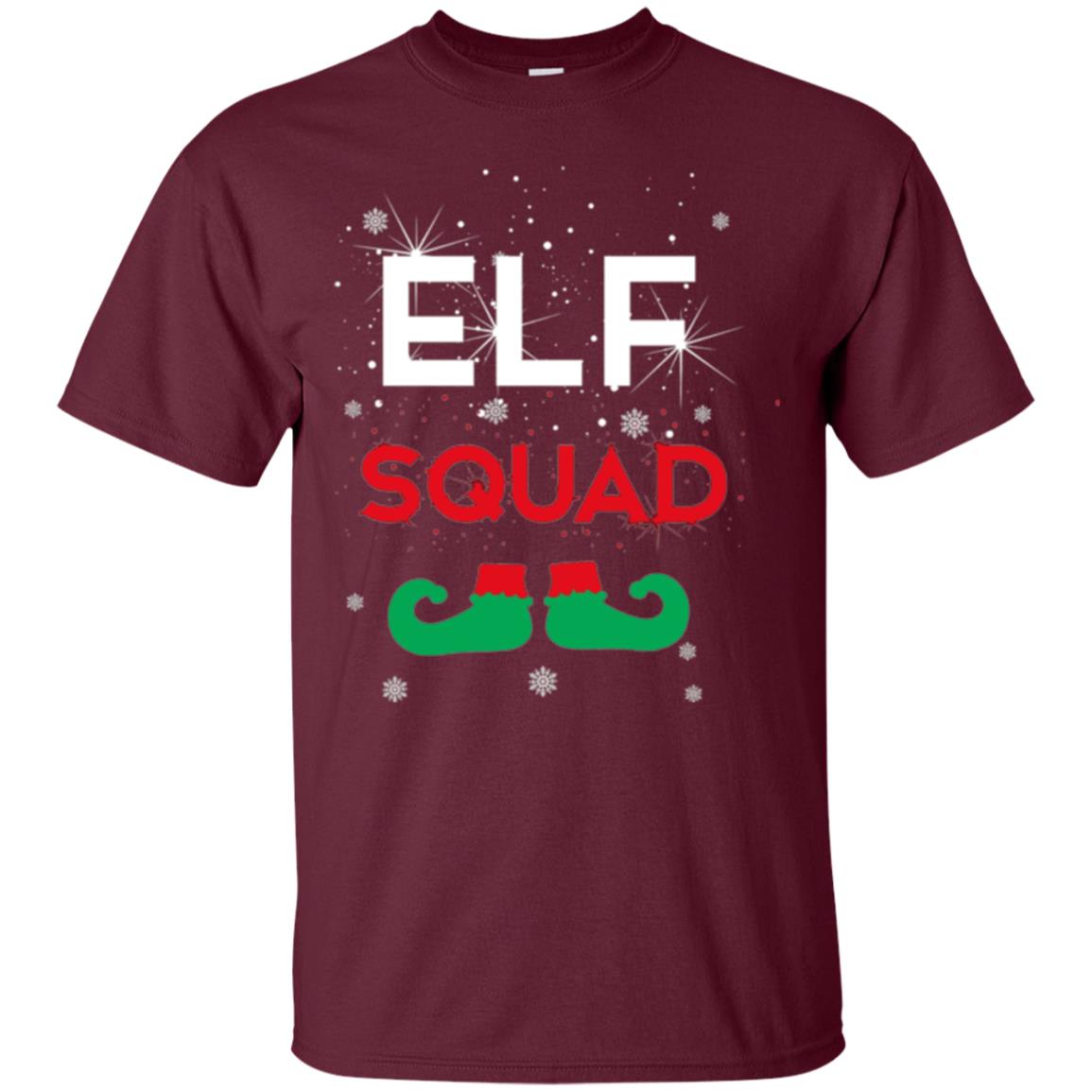 Christmas T-shirt Elf Squad Maroon