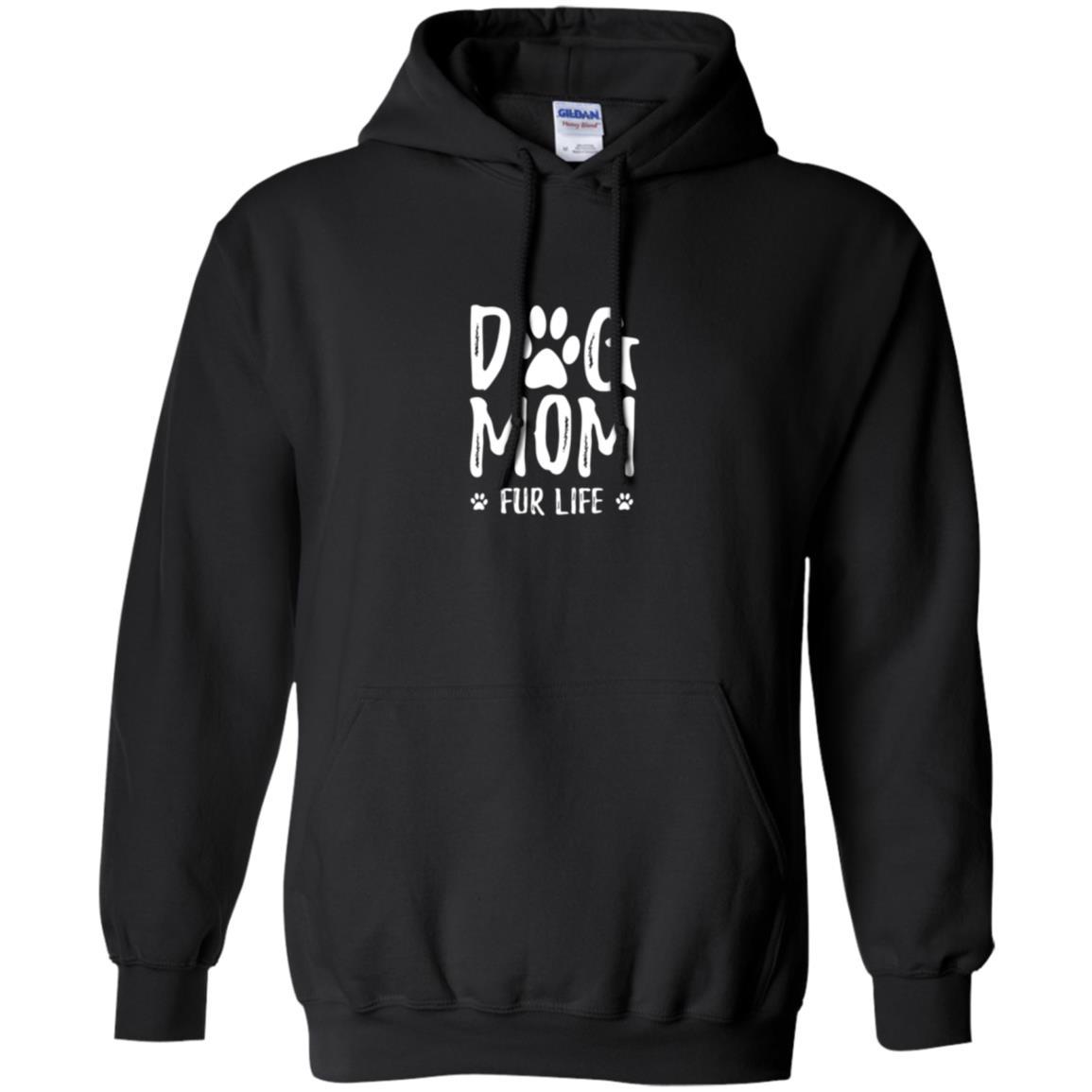 Dog Lover T-shirt Dog Mom Fur Life T-shirt Black