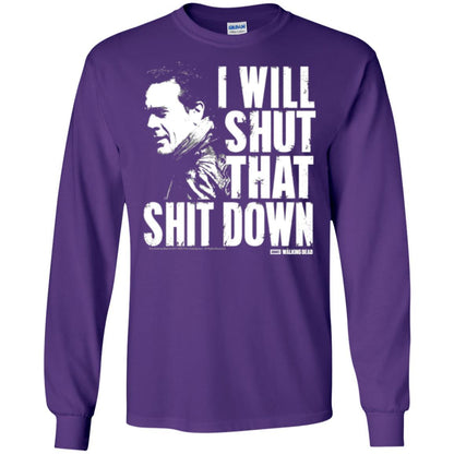 Film T-shirt I Shut That Shit Down Purple