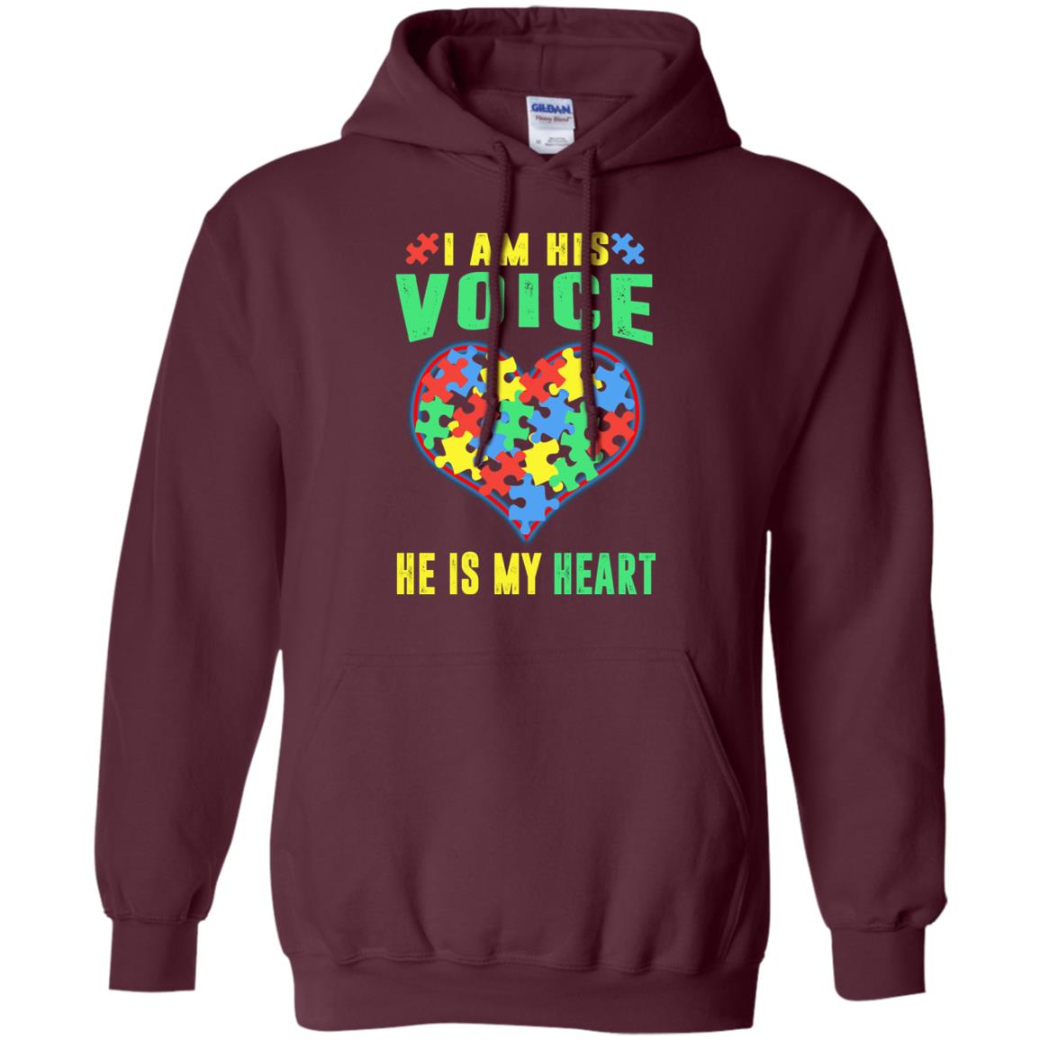 Autism Awareness Shirt He Is My Heart Maroon