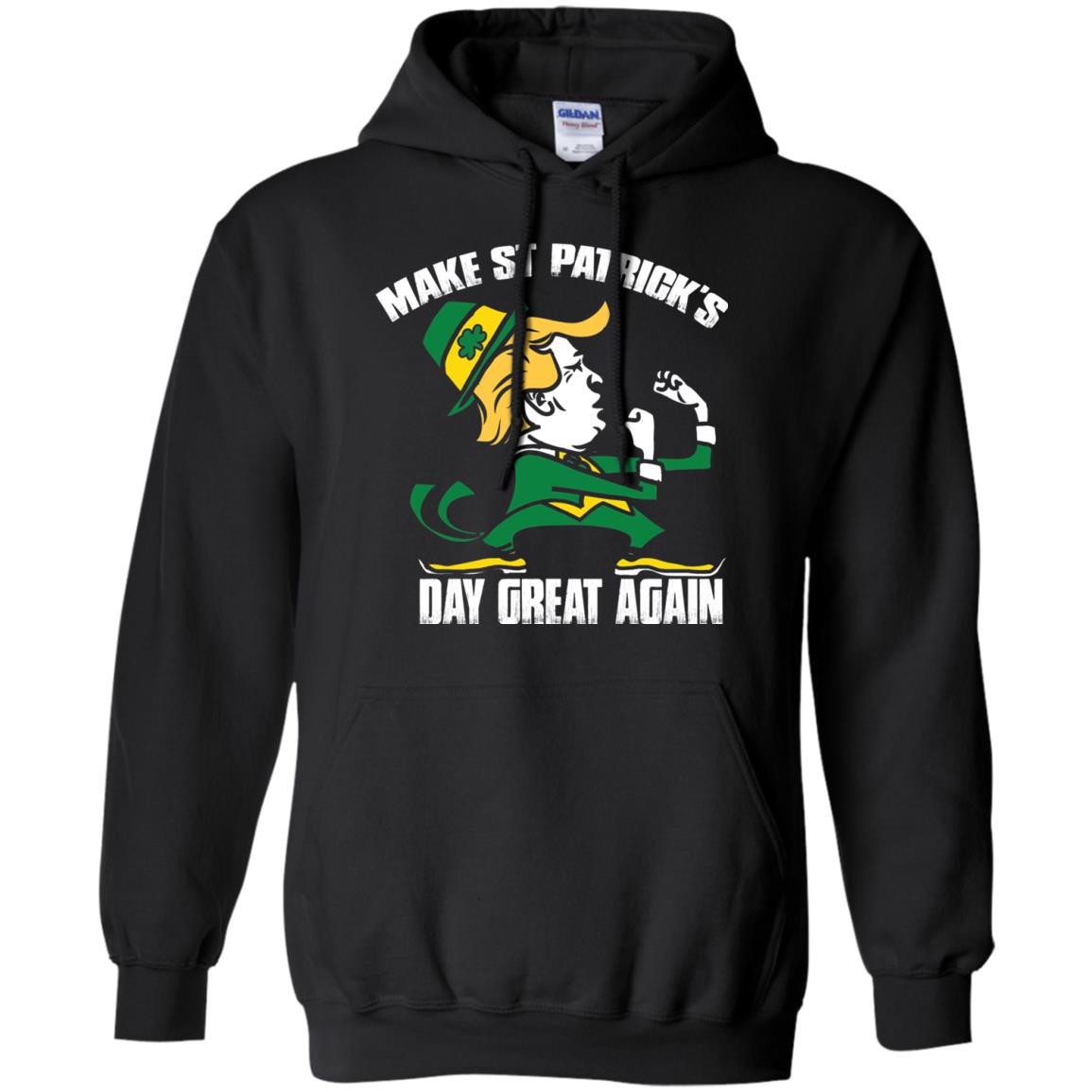 Trump Make St Patricks Day Great Again Funny Trump T-shirt Black