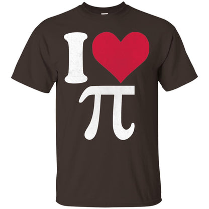 I Love Pi Vintage Retro Pi Day T-shirt Dark Chocolate