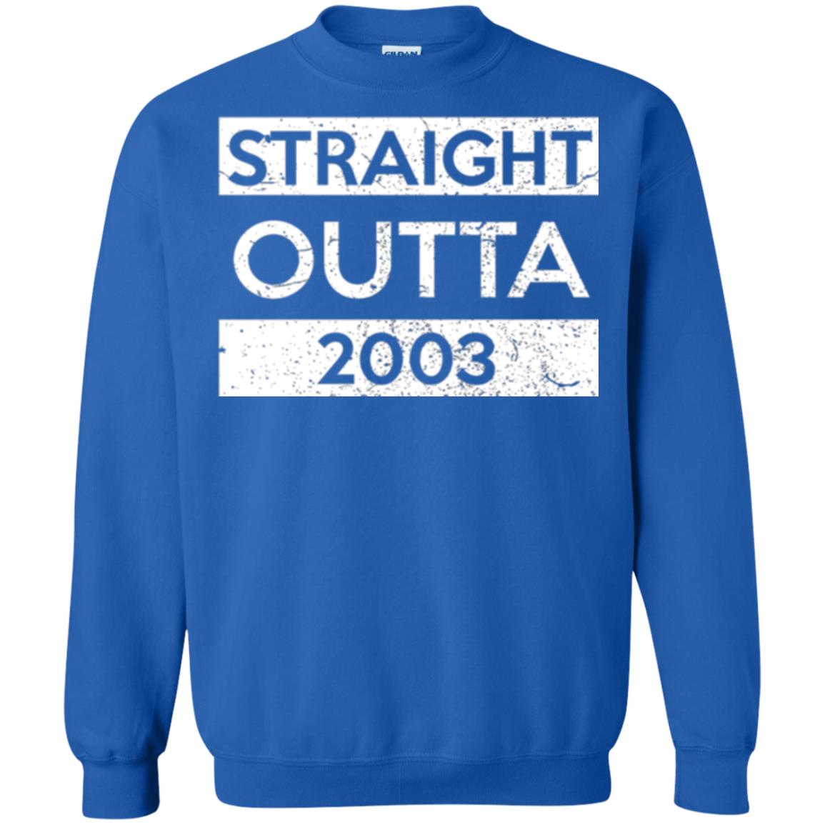 Brithday T-shirt Straight Outta 2003 Royal