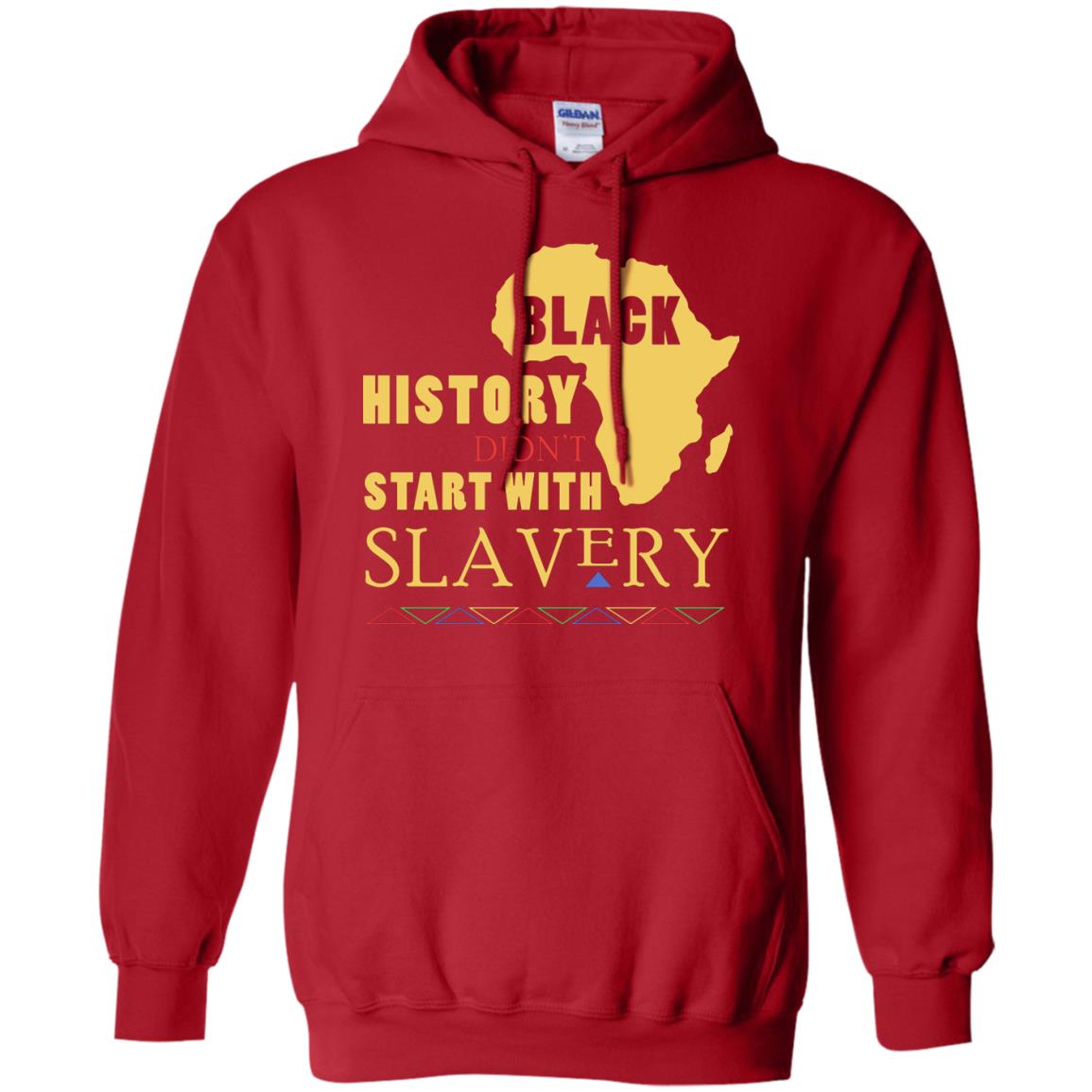 African American T-shirt Black History Didn't Start With Slavery Red