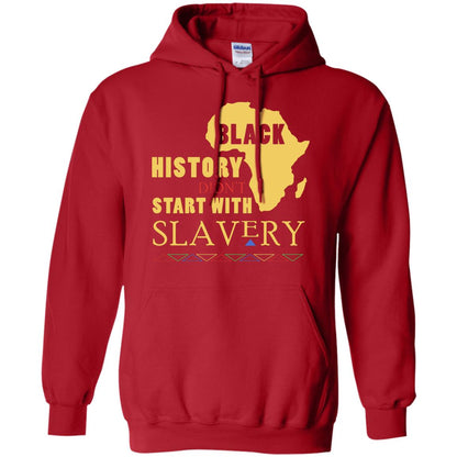 African American T-shirt Black History Didn't Start With Slavery Red