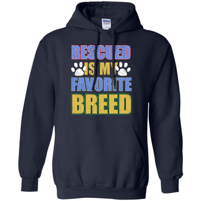 Rescued Is My Favorite Breed Shirt Navy