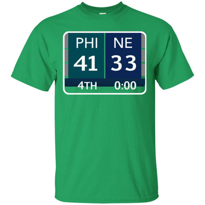 Phi 41 Ne 33 Final Score Football Lover T-shirt Irish Green