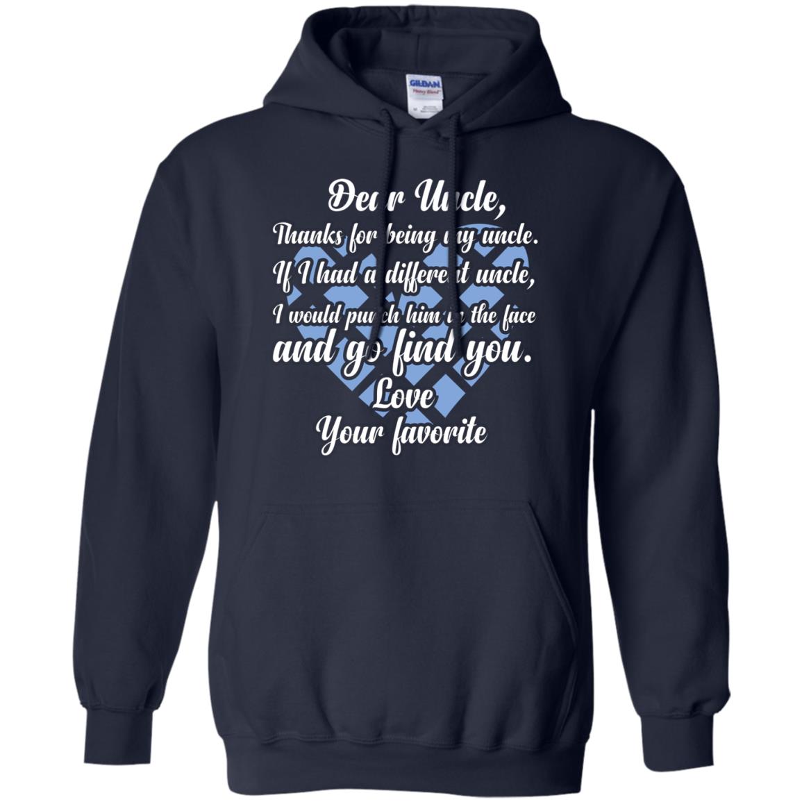 Dear Unclethank For Being My Uncle Family T-shirt Navy