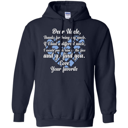 Dear Unclethank For Being My Uncle Family T-shirt Navy