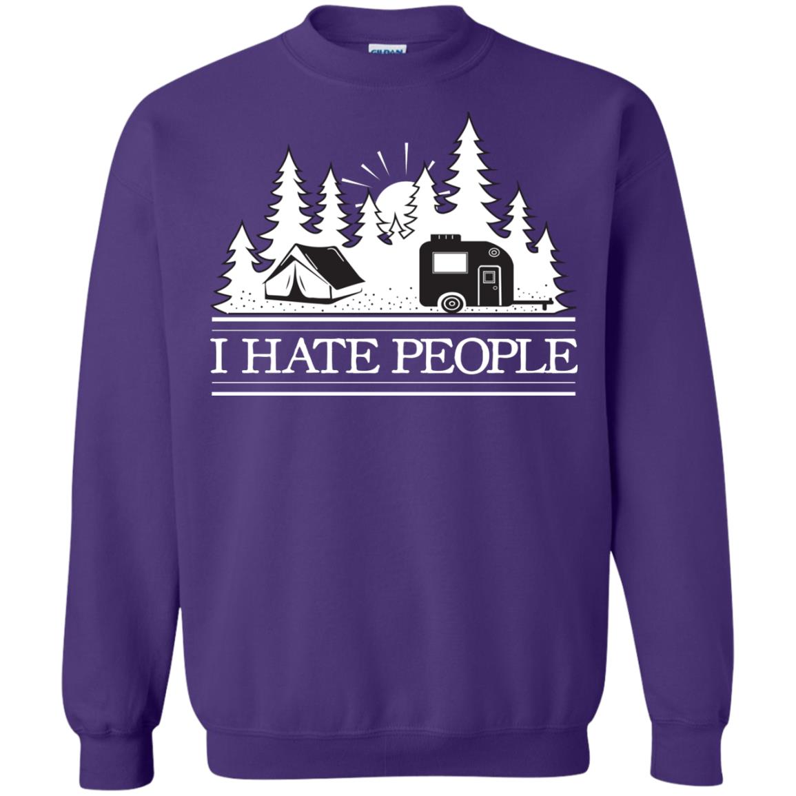 I Hate People Camping Lover Shirt Purple