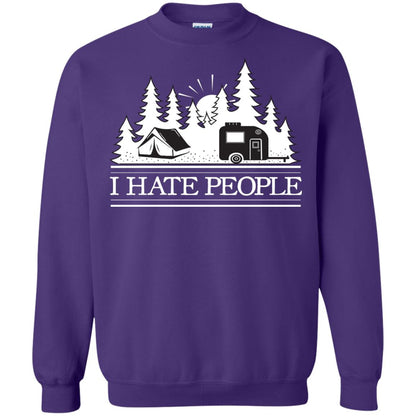 I Hate People Camping Lover Shirt Purple