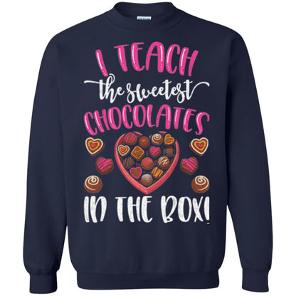 Valentines Day T-shirt I Teach The Sweetest Chocolates In The Box Navy