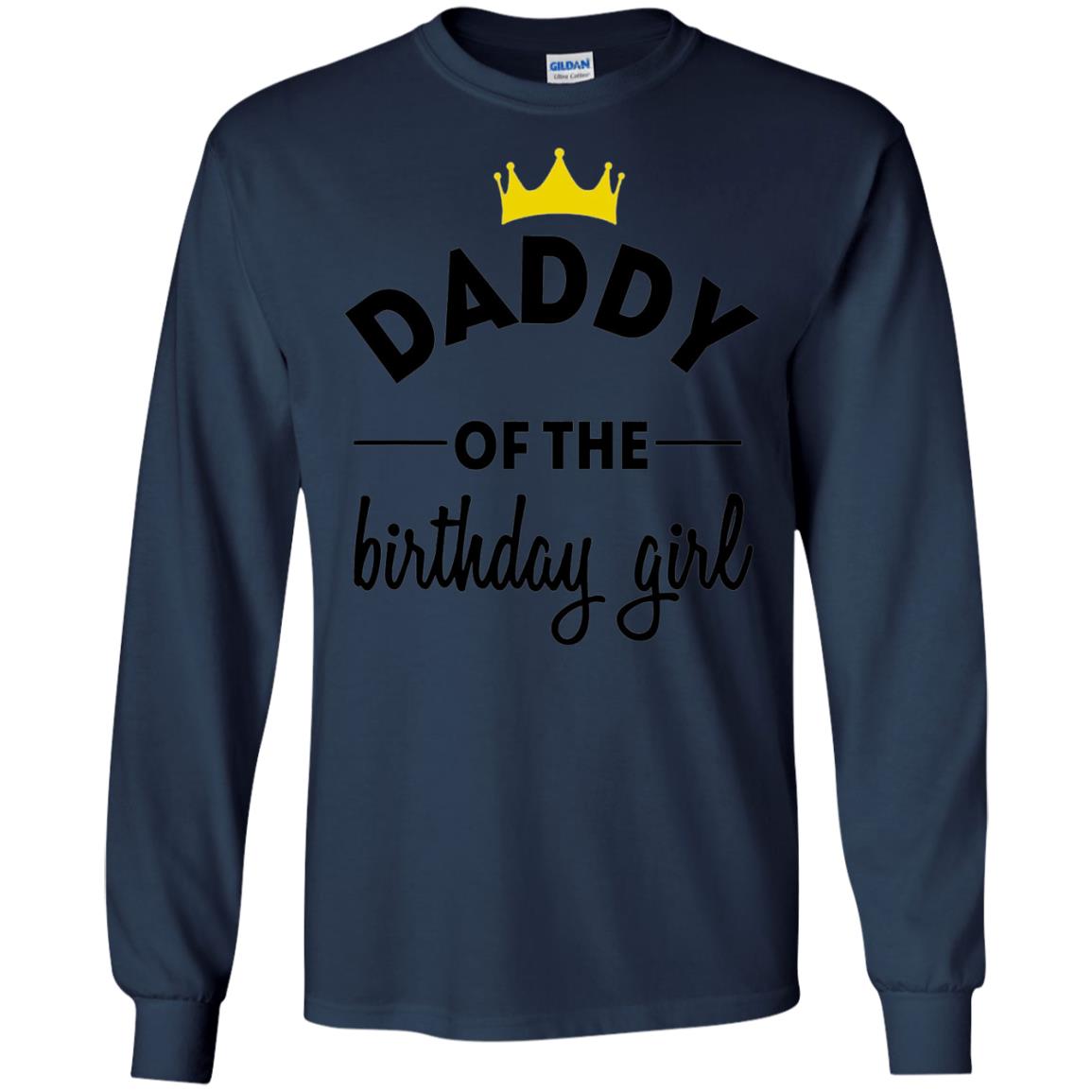 Daddy Of The Birthday Girl Party T-shirt Navy