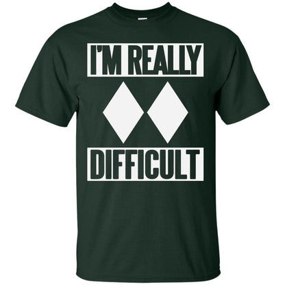 Im Really Difficult Double Black Diamond Ski T-shirt Forest