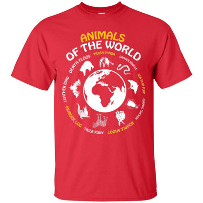 Animals Of The World T-shirt Red