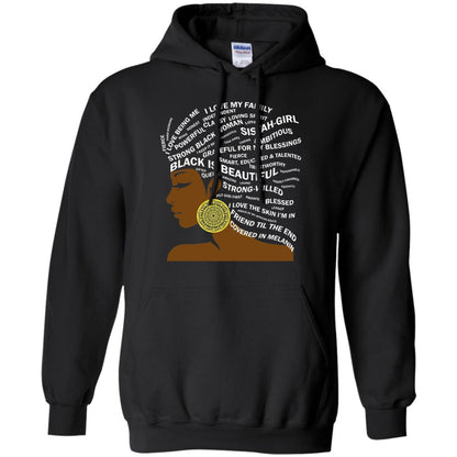 Black Is Beautiful Black History Month Word Art T-shirt Black