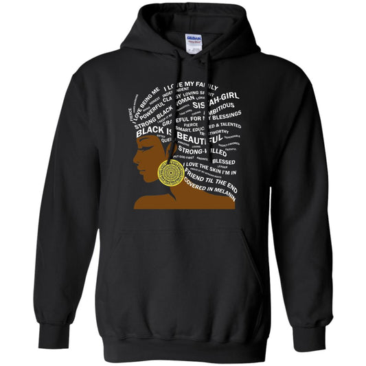Black Is Beautiful Black History Month Word Art T-shirt Black