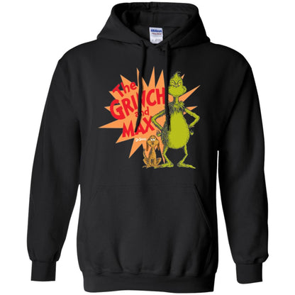 Cartoon T-shirt Dr. Seuss Grinch And Max Burst Black