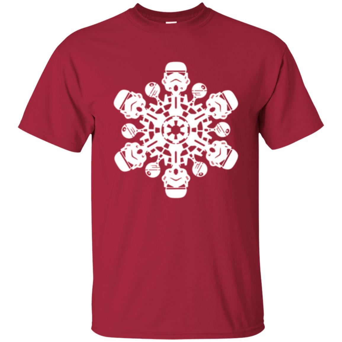 Film T-shirt Star Wars Stormtrooper Christmas Snowflake Graphic Cardinal