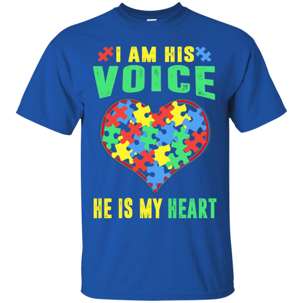 Autism Awareness Shirt He Is My Heart Royal
