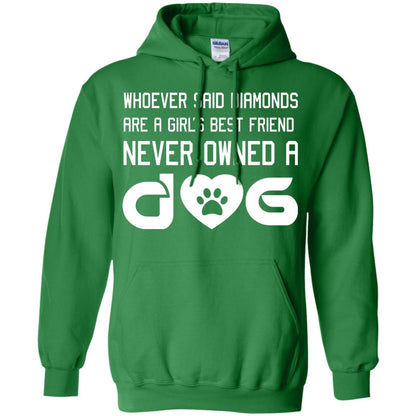 A Girl’s Best Friend Never Owned A Dog Best Dogs Shirt For Girls Irish Green