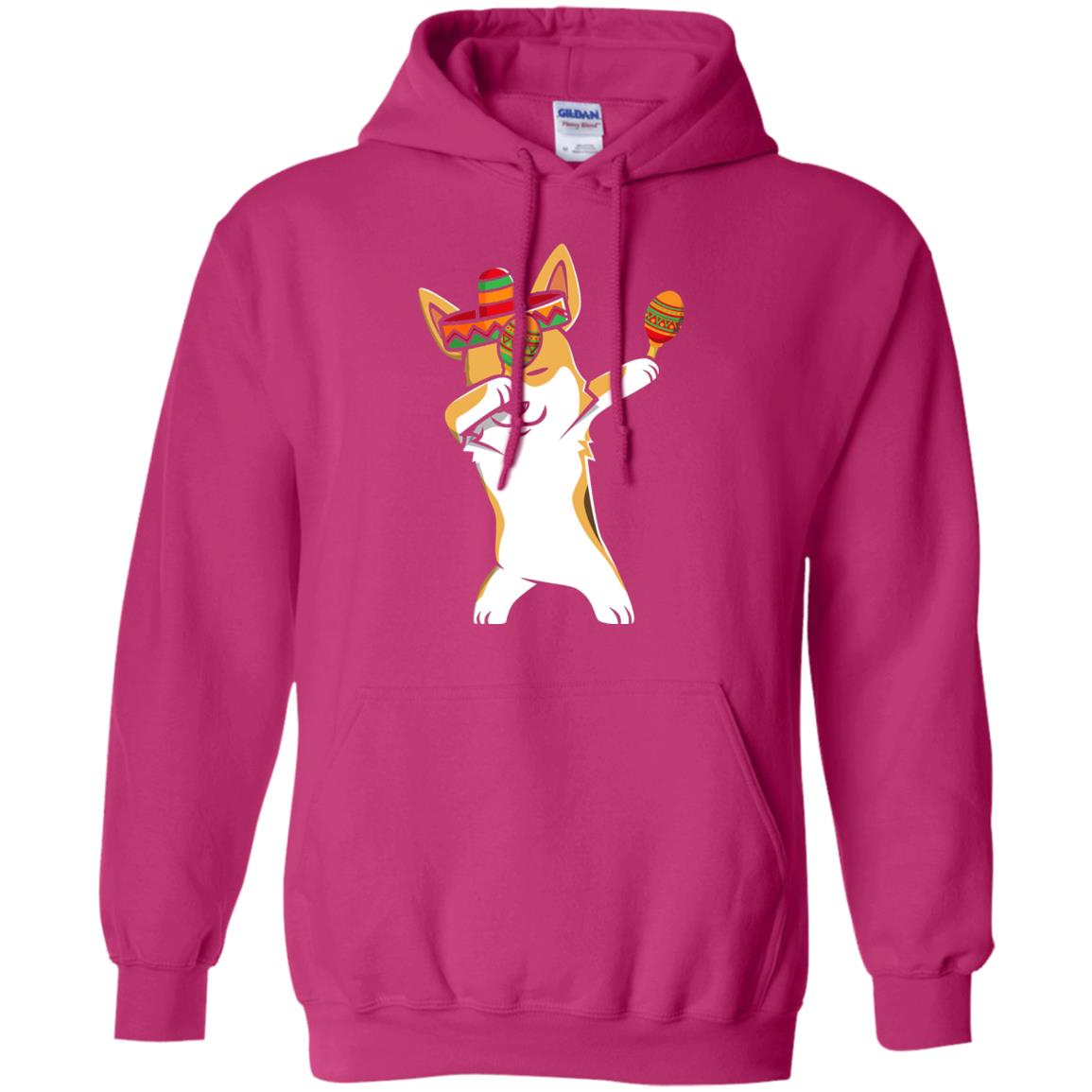 Dabbing Corgi Funny Cinco De Mayo T-shirt Heliconia