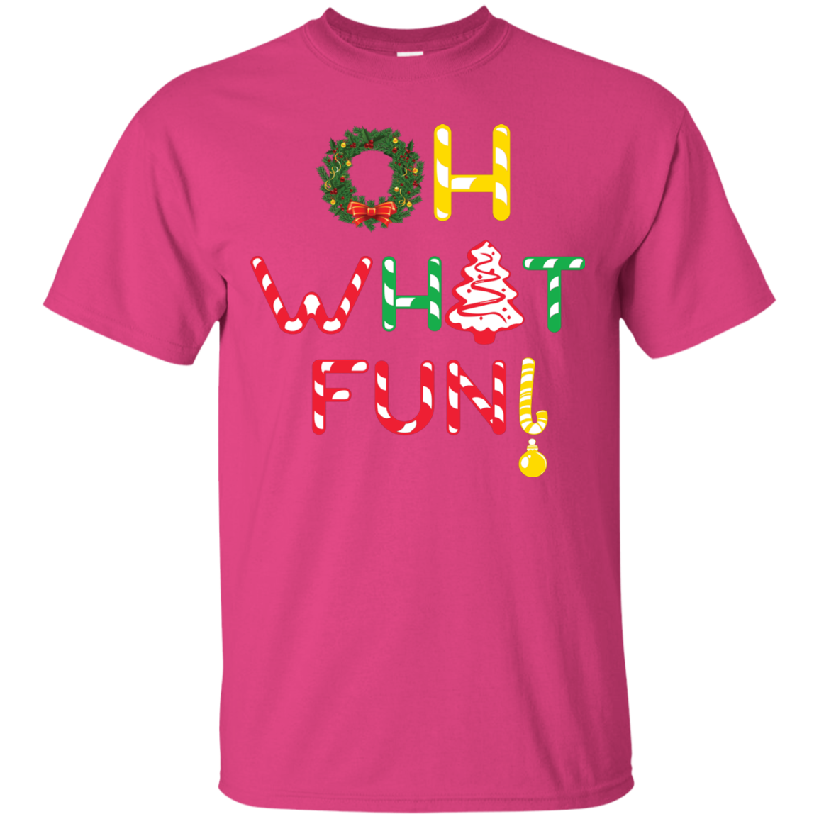 Christmas T-shirt Oh What Fun Heliconia