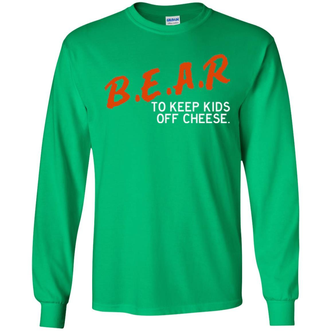 Chicago Football T-shirt B.e.a.r. To Keep Kids Off Cheese Irish Green