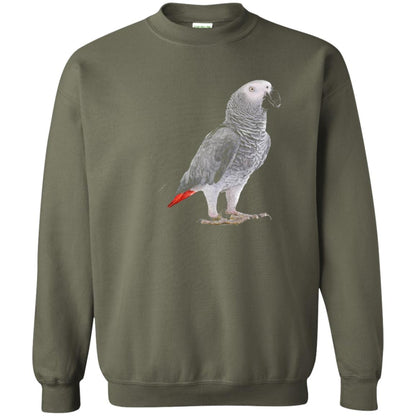 Funny African Grey Parrot Bird T-shirt Military Green