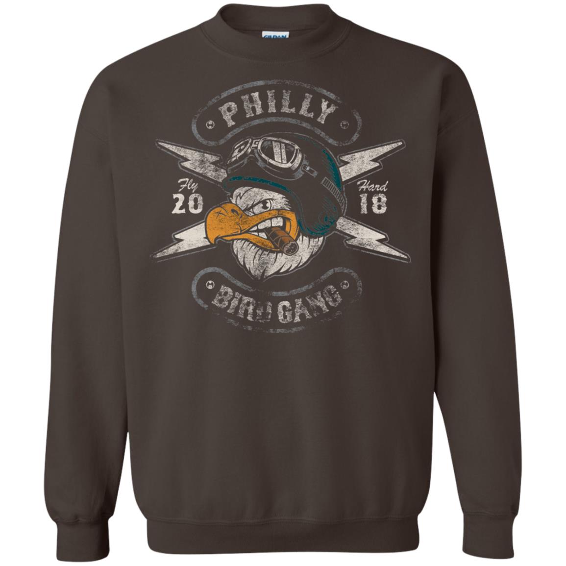 Bird Gang Eagles T-shirt Vintage Distressed Dark Chocolate