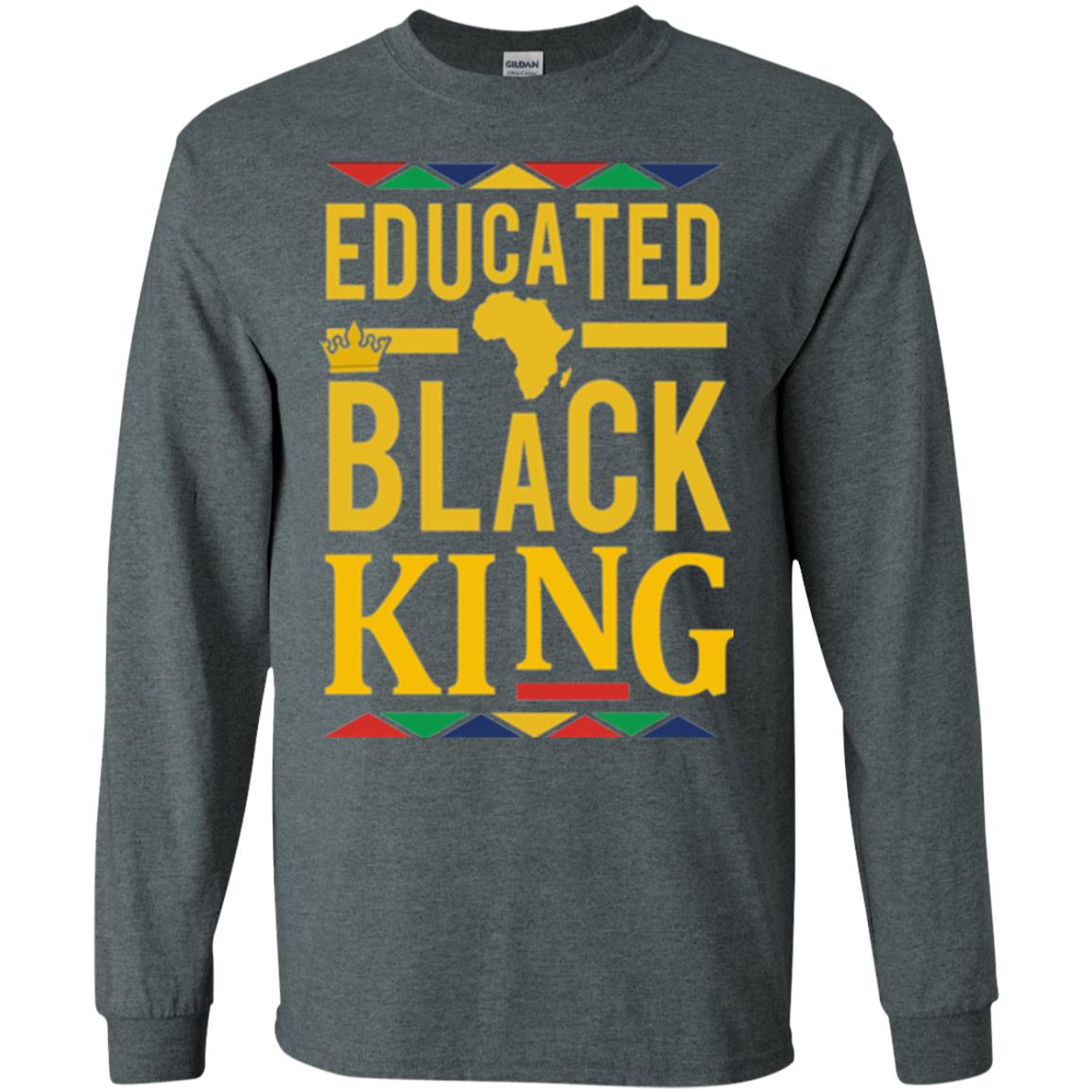African Dna Pride T-shirt Dashiki Educated Black King Dark Heather