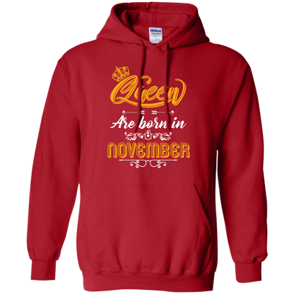 Brithday T-Shirt Queen Are Born In November Red