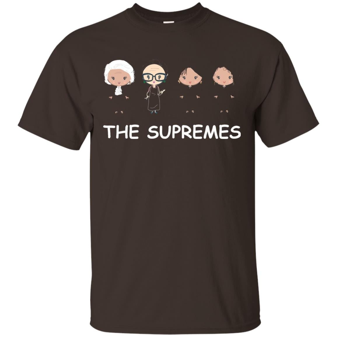 The Supremes Ruth Bader Ginsburg Music Fan T-shirt Dark Chocolate