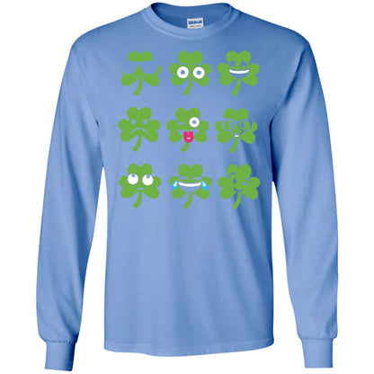 Emoji Shamrock St. Patrick_s Day T-shirt Carolina Blue
