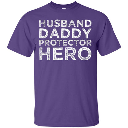 Husband Daddy Protector Hero T-shirt Purple