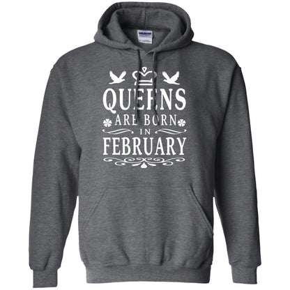 Birthday T-shirt Queens Are Born In February Dark Heather