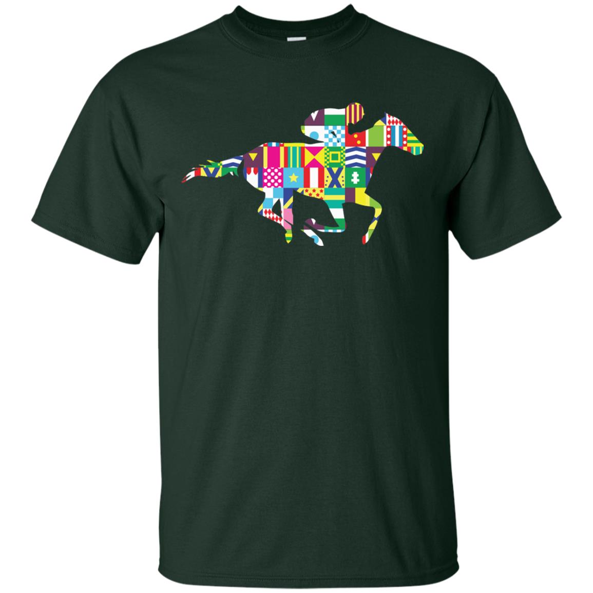 Kentucky Horse Racing Silhouette Derby Shirt Forest