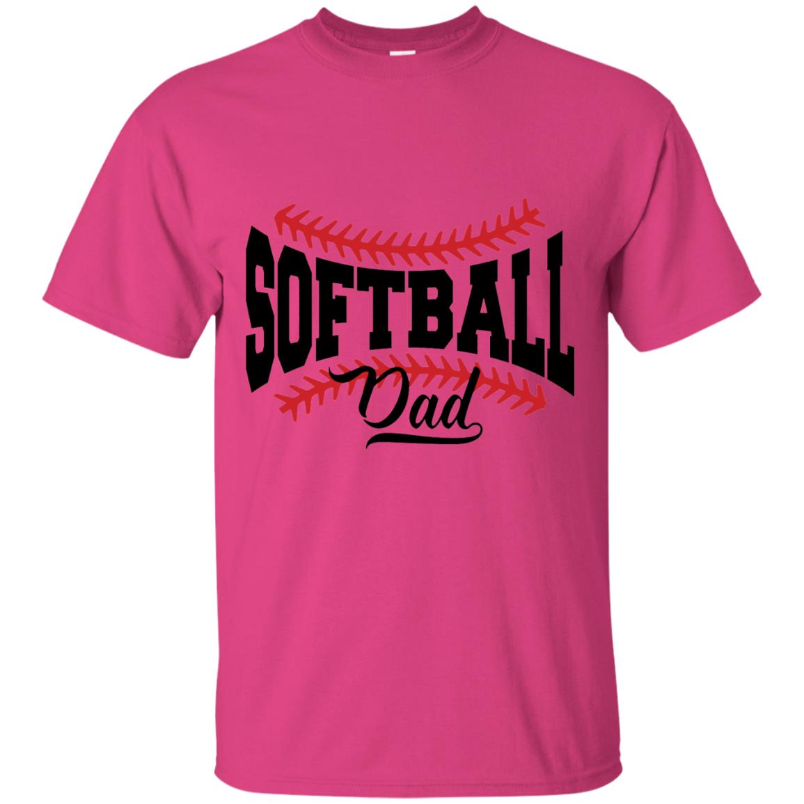 Softball Dad T-shirt Heliconia