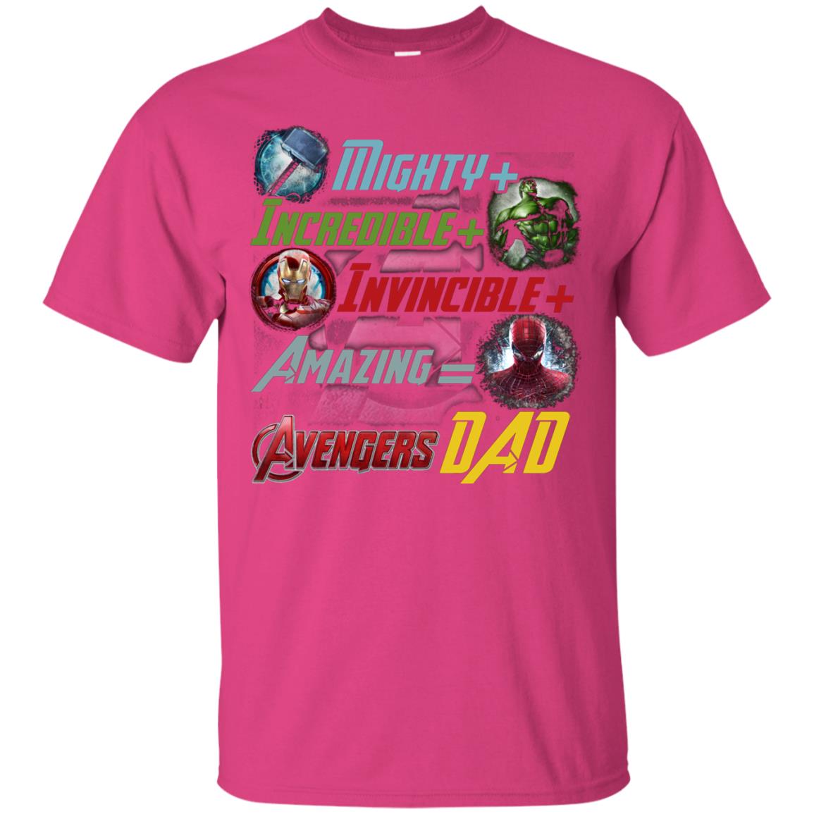 Mighty Incredible Invincible Amazing Dad Movie Fan T-shirt Heliconia