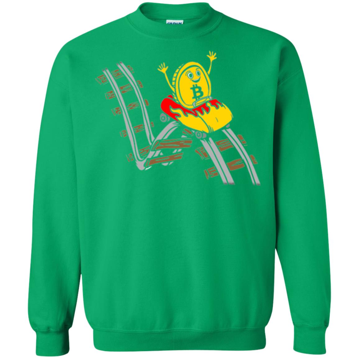 Bitcoin Rollercoaster T-shirt Irish Green