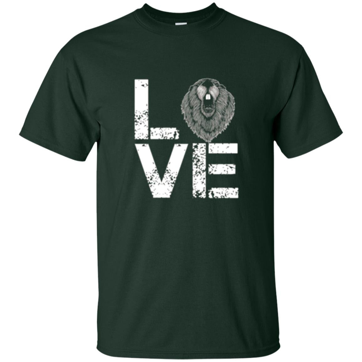 Beaver T-shirt Love Beaver Forest Green