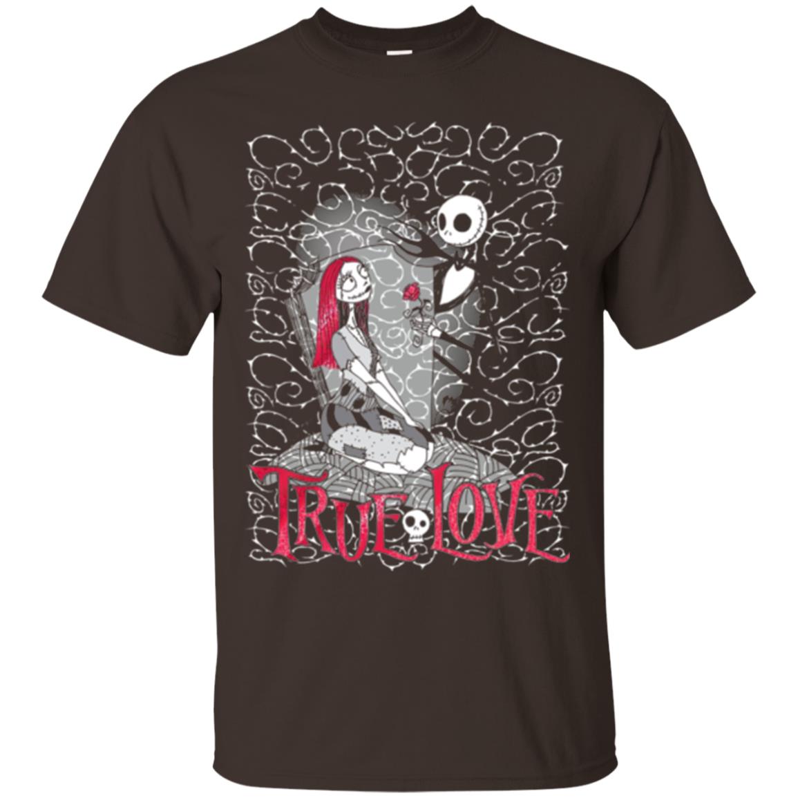 Disney Nightmare Before Christmas True Love Halloween T-shirt Dark Chocolate