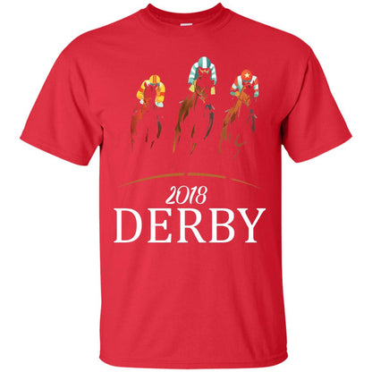 Derby 2018 Jockey Horse Racing T-shirt Red